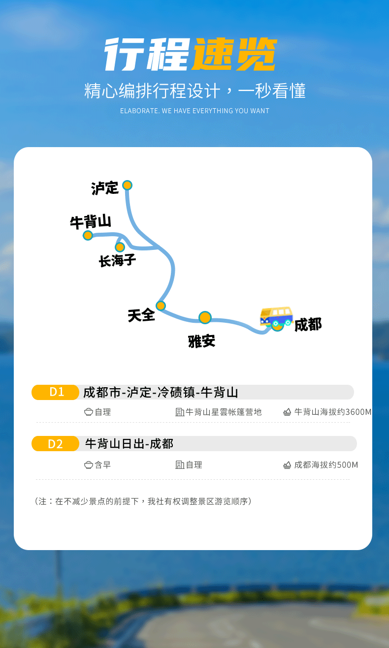 牛背山2日简要行程